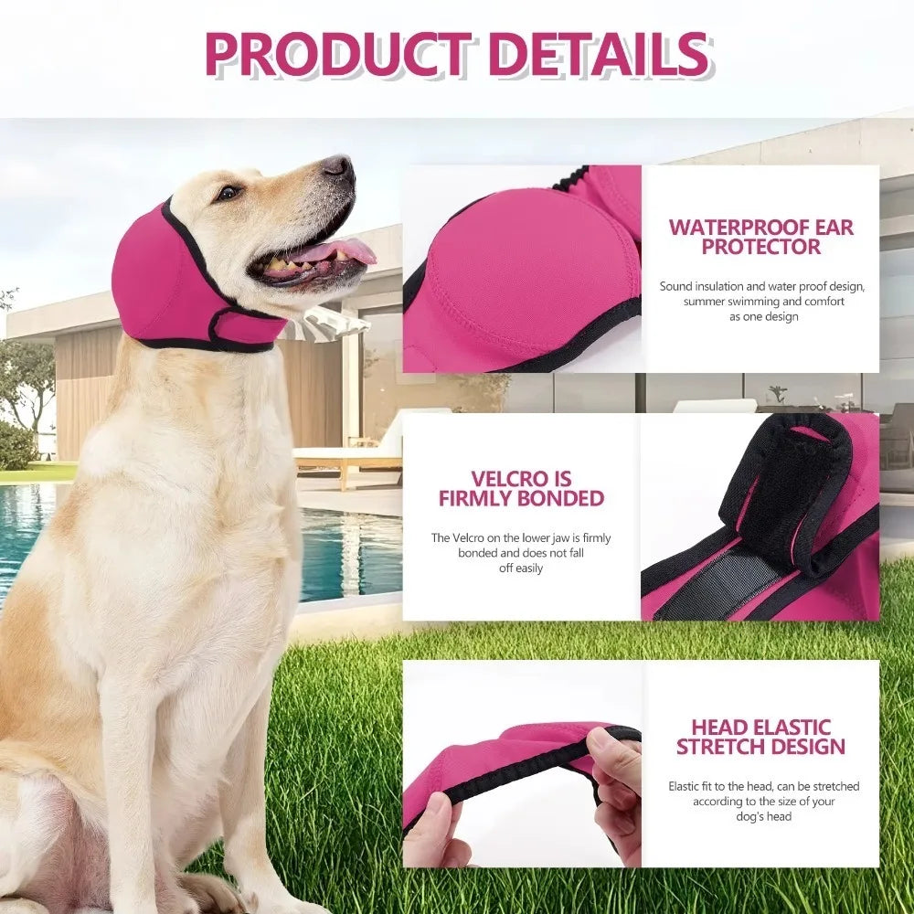 Dog Calming Earmuffs - Noise Reduction Hood for Storms & Fireworks