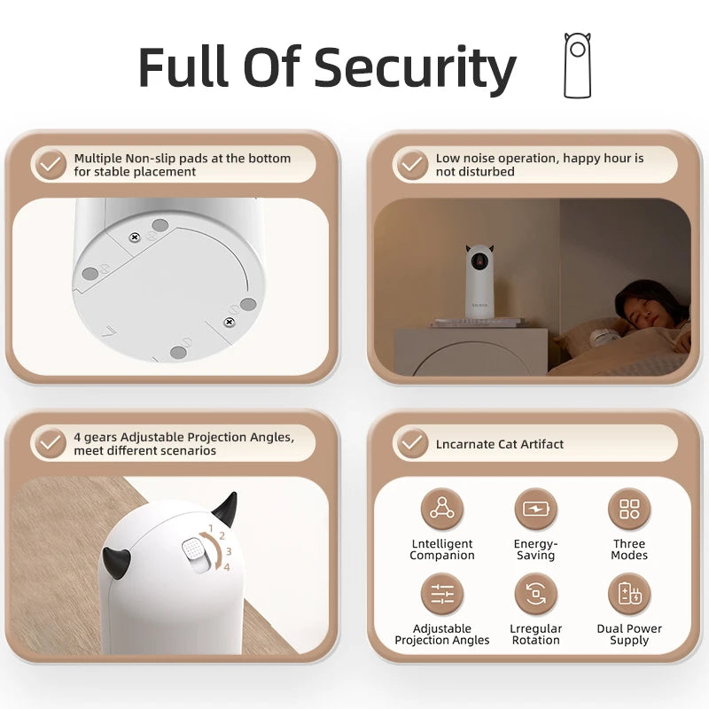 Automatic LED Laser Interactive Cat Toy - Handheld & Auto Mode