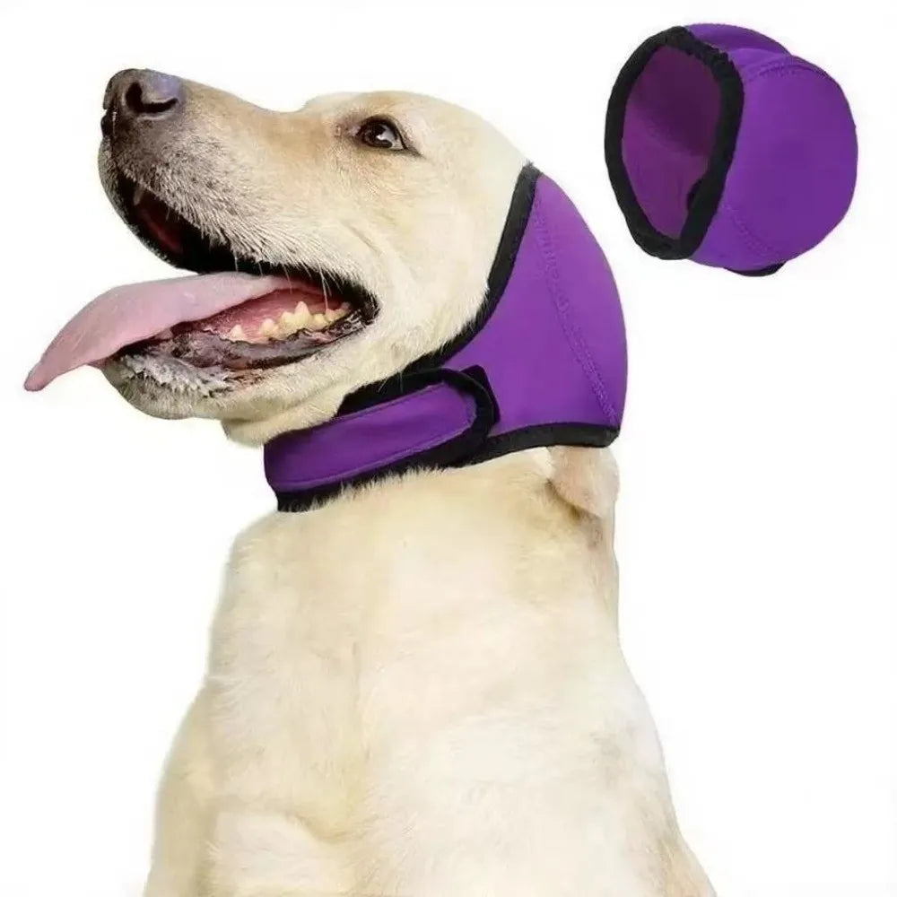 Dog Calming Earmuffs - Noise Reduction Hood for Storms & Fireworks