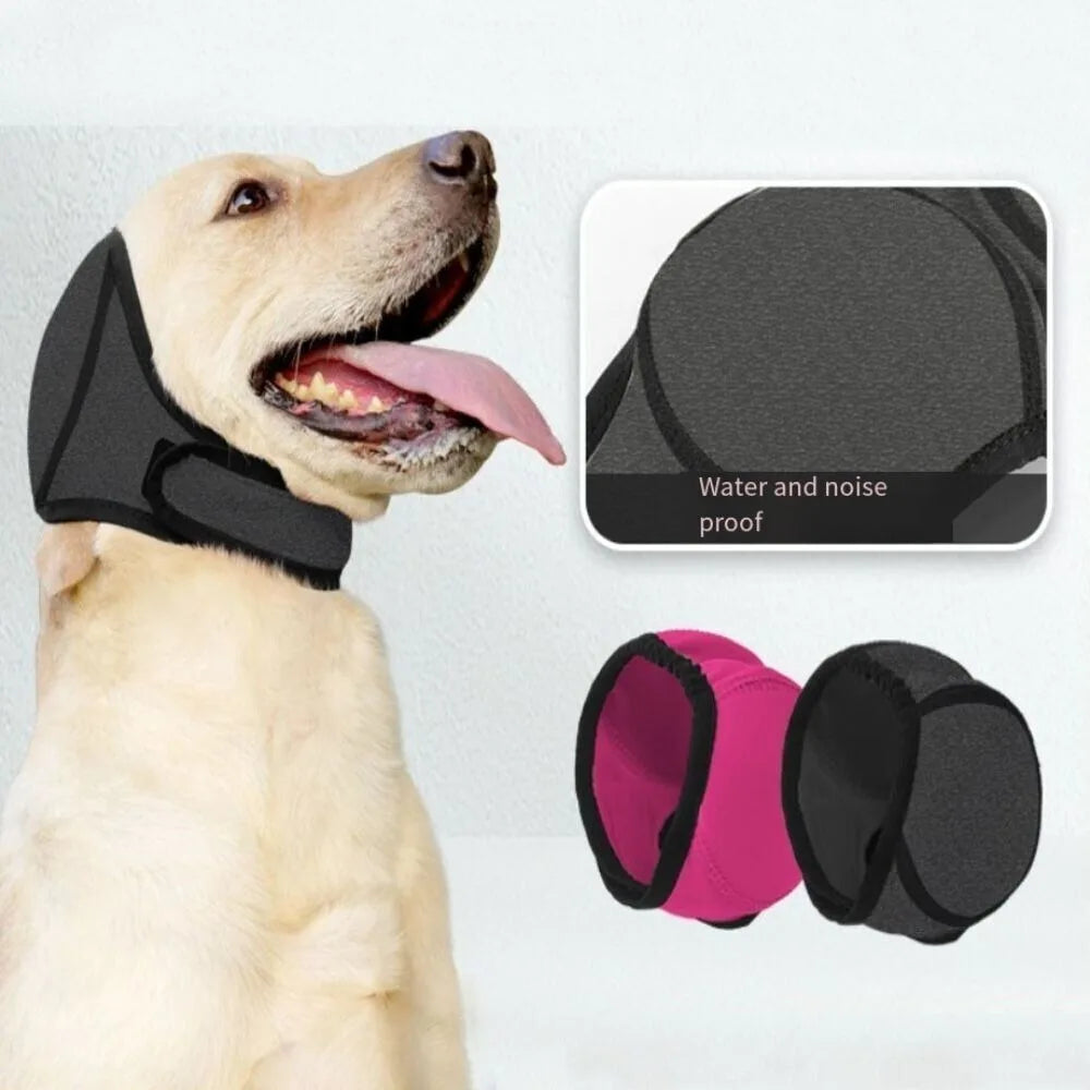 Dog Calming Earmuffs - Noise Reduction Hood for Storms & Fireworks