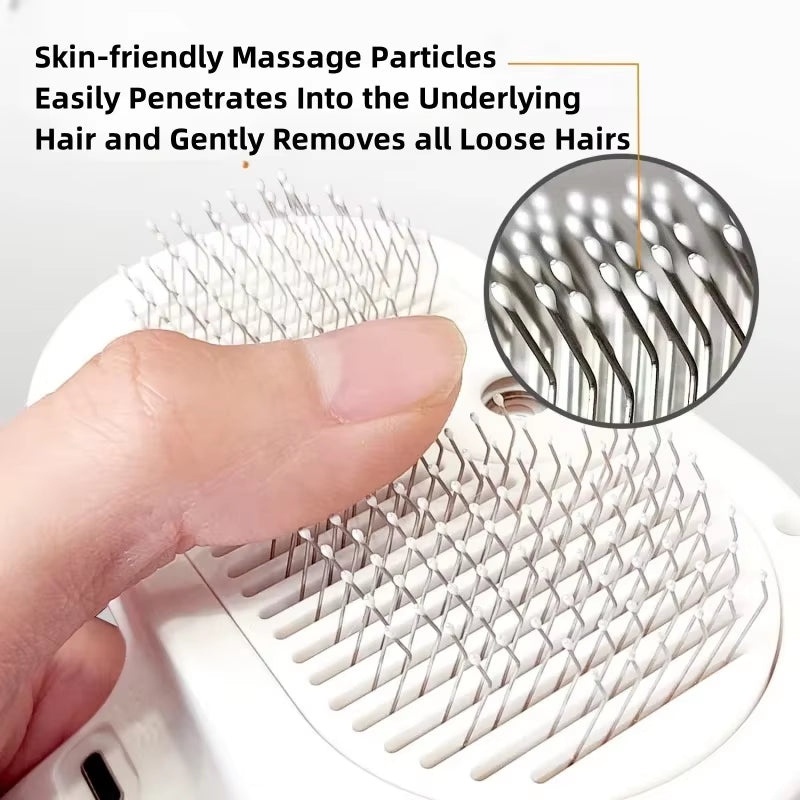 3-In-1 Electric Steam Grooming Brush for Cats & Dogs