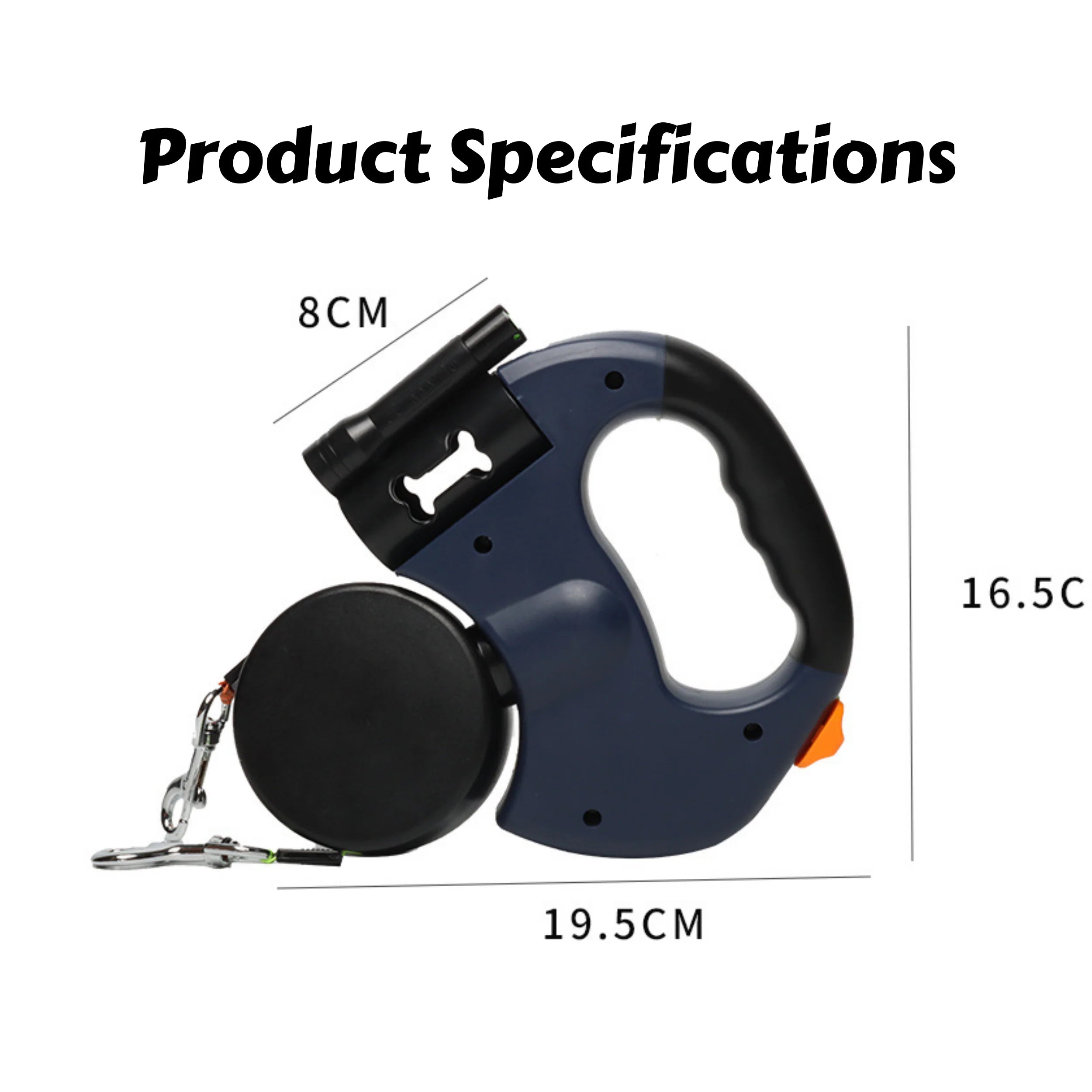 Retractable Dual Dog Leash with LED Light - No Tangle