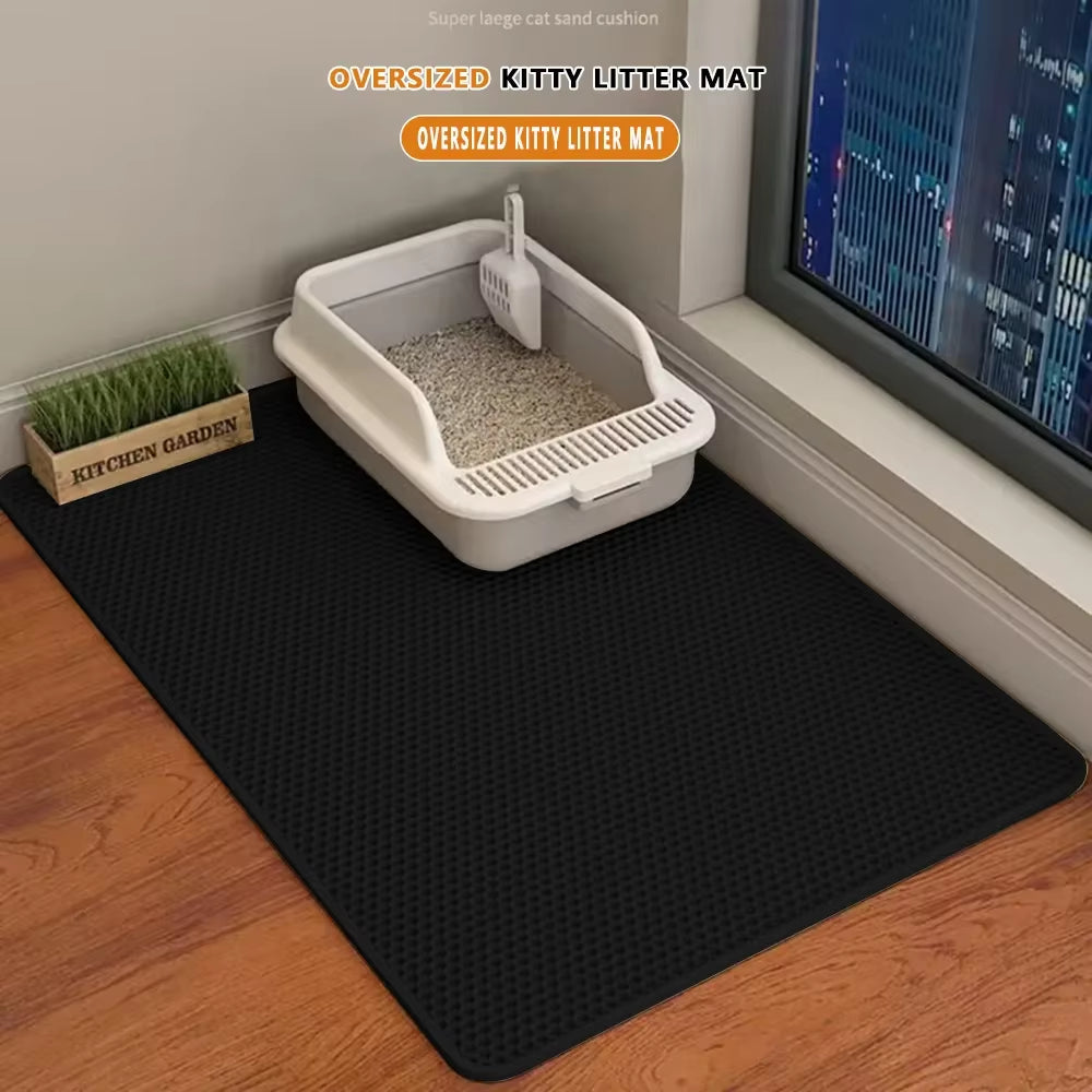 Large Double-Layer Waterproof Cat Litter Mat