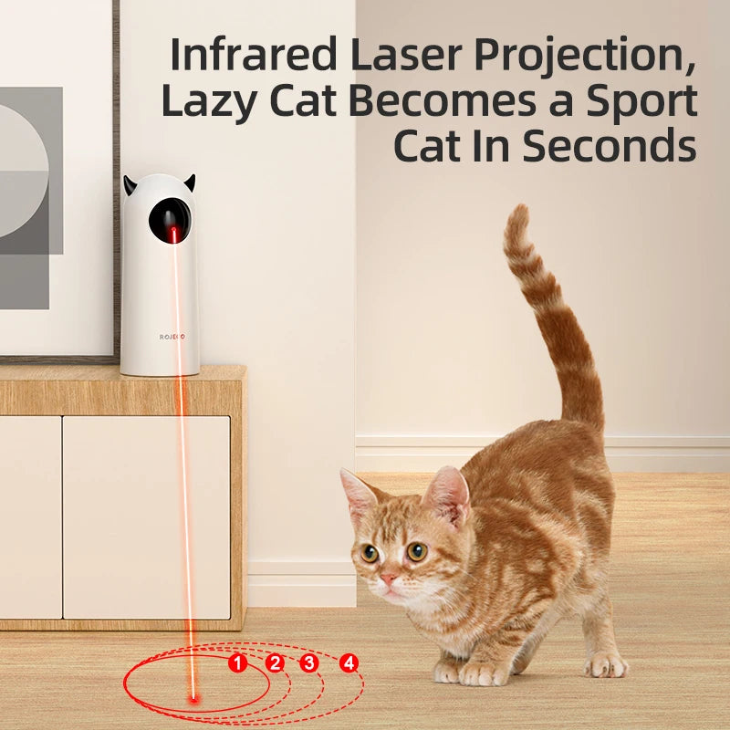 Automatic LED Laser Interactive Cat Toy - Handheld & Auto Mode