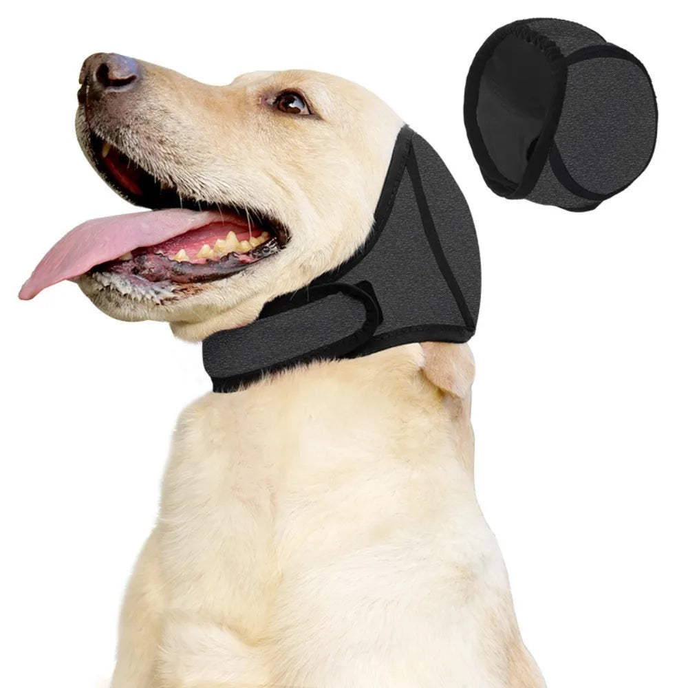 Dog Calming Earmuffs - Noise Reduction Hood for Storms & Fireworks