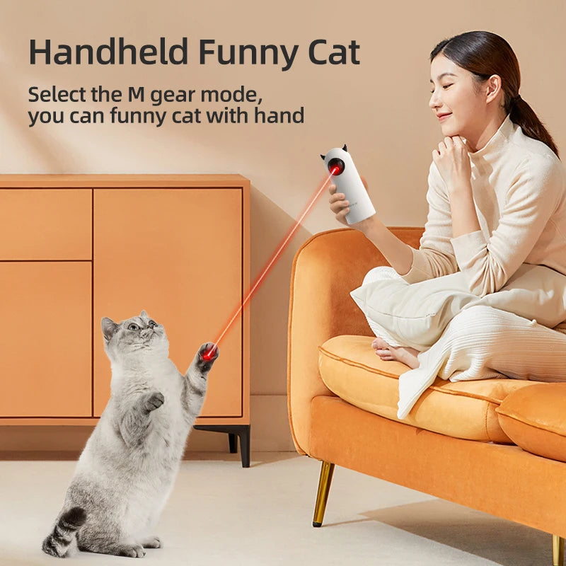 Automatic LED Laser Interactive Cat Toy - Handheld & Auto Mode