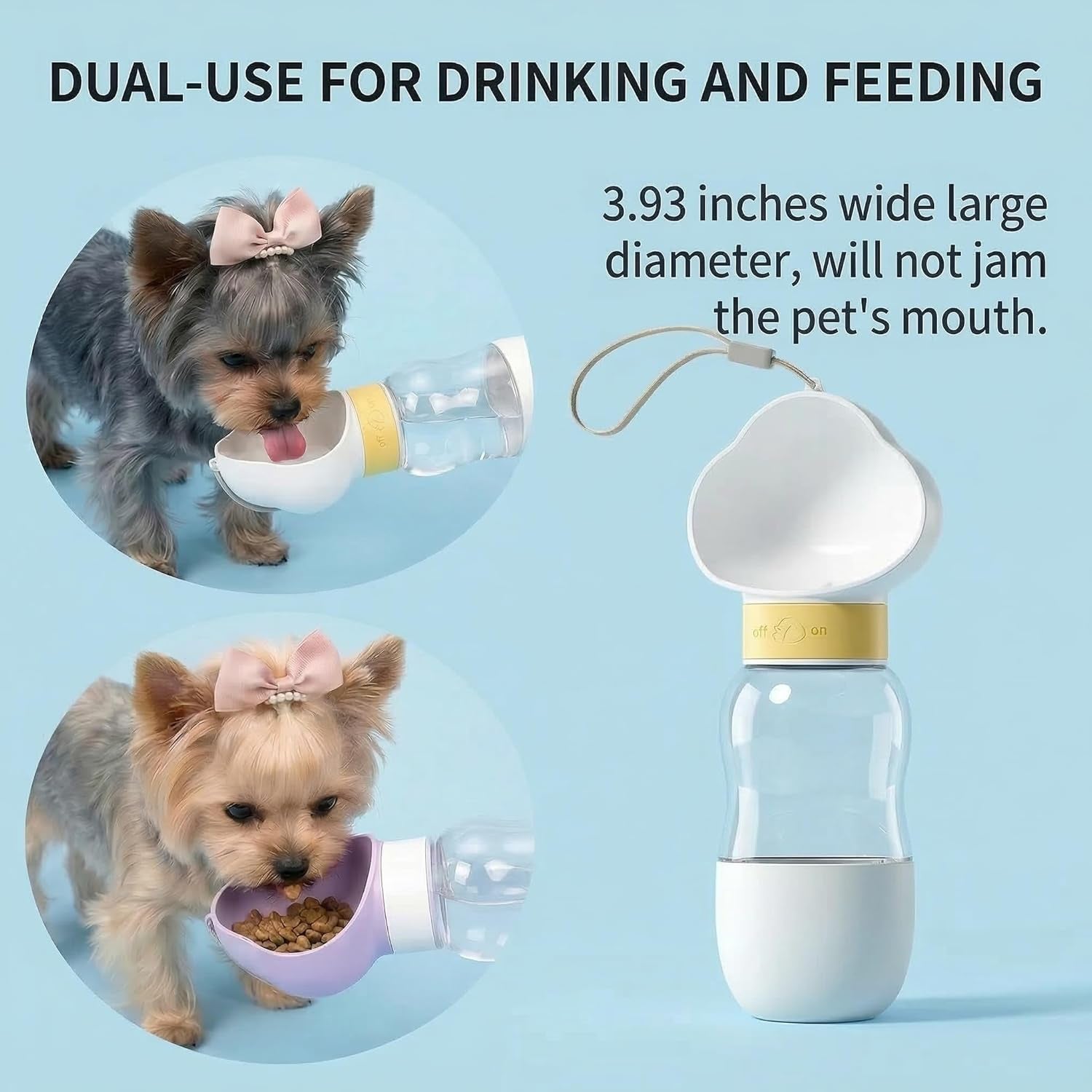 Portable Dog Water Bottle — Leak-Proof Travel Dispenser with Bowl
