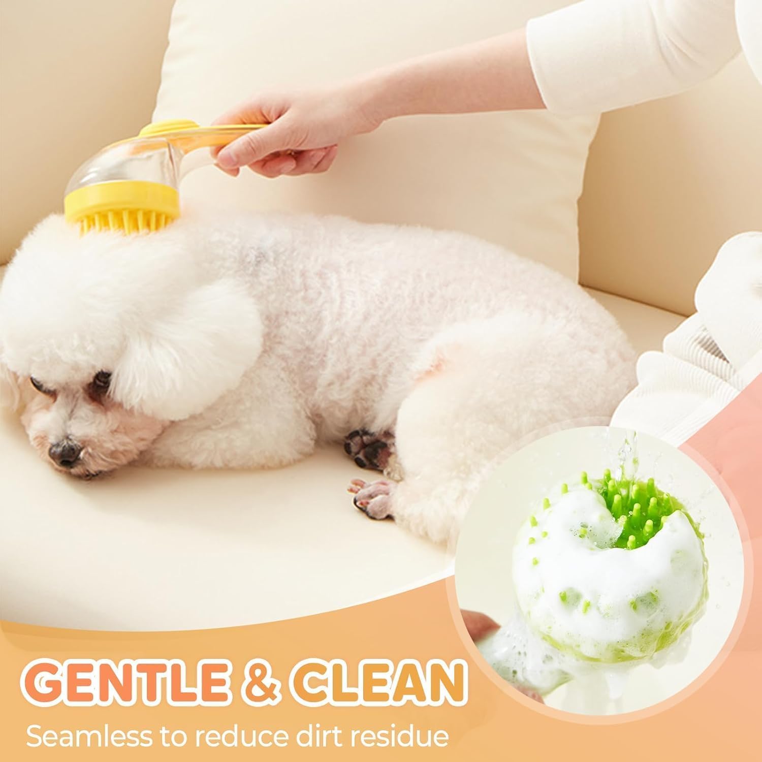 2-in-1 Pet Bath Brush detail