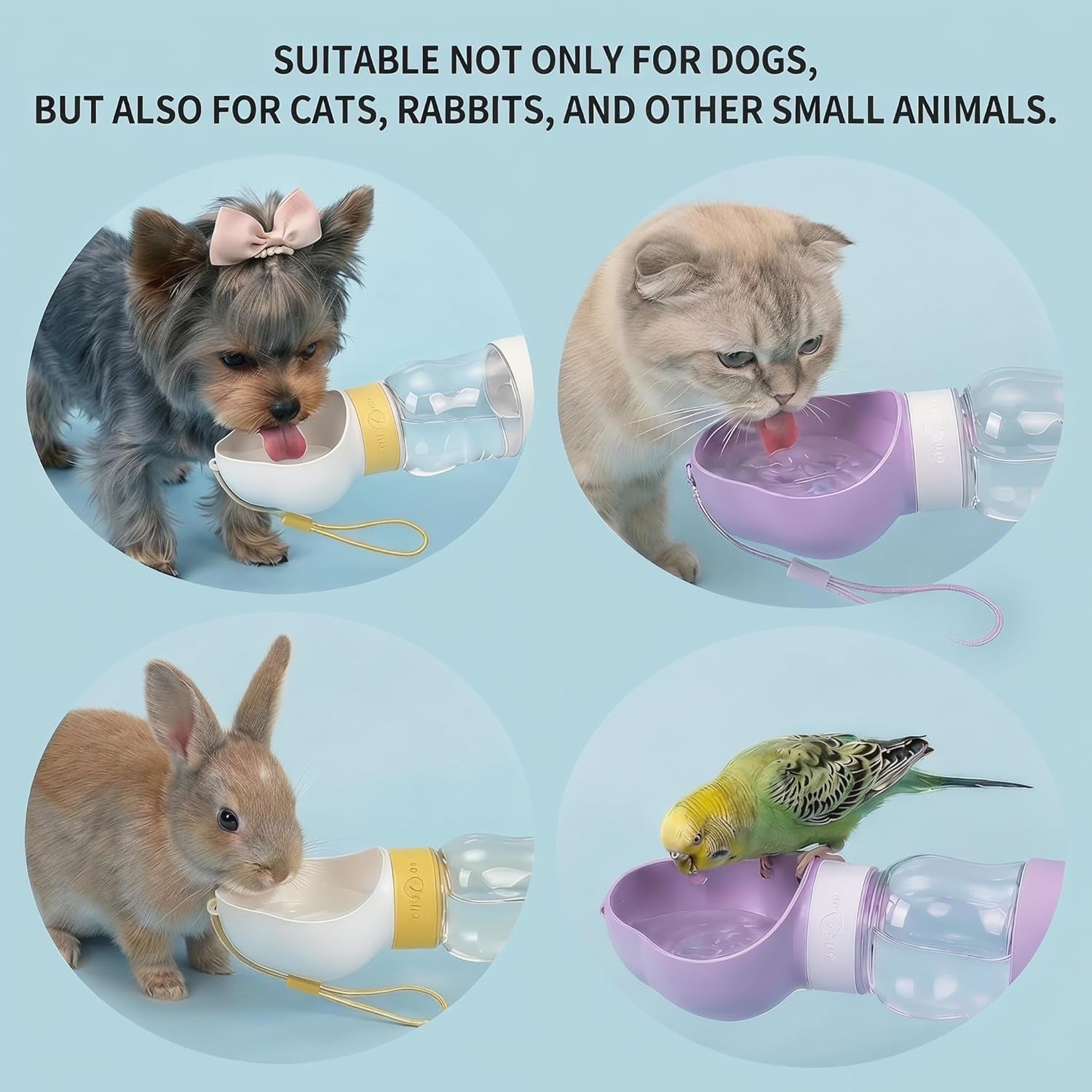 Portable Dog Water Bottle — Leak-Proof Travel Dispenser with Bowl