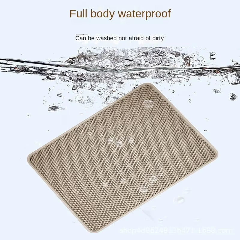 Large Double-Layer Waterproof Cat Litter Mat