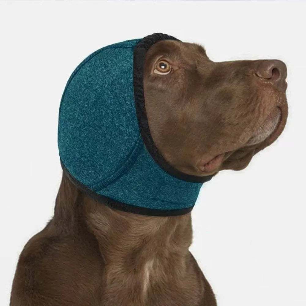 Dog Calming Earmuffs - Noise Reduction Hood for Storms & Fireworks