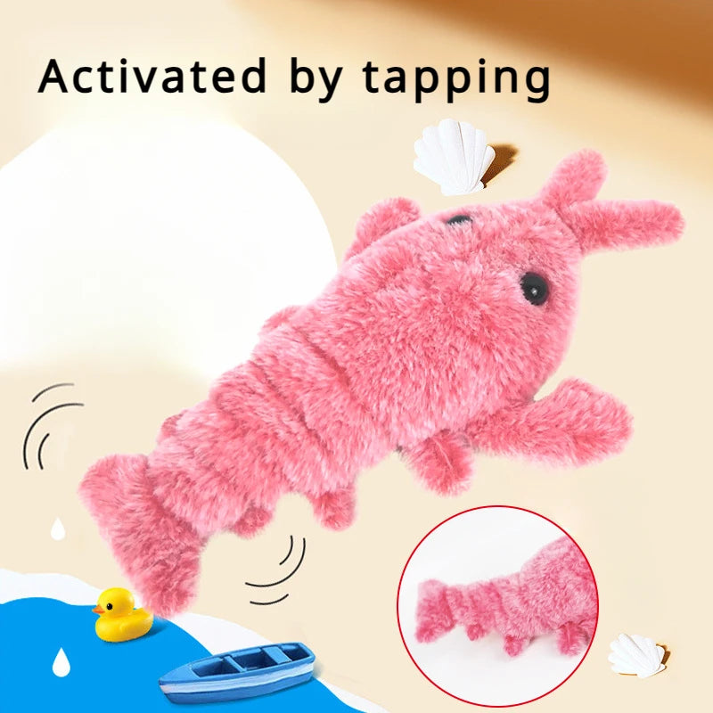 Electric Jumping Shrimp Cat Toy - USB Rechargeable