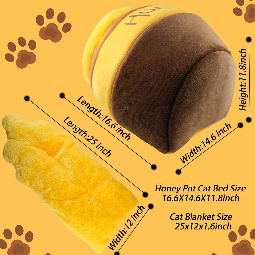 Honey Pot Cat Cave Bed - Soft Rebound Sponge Pet Nest
