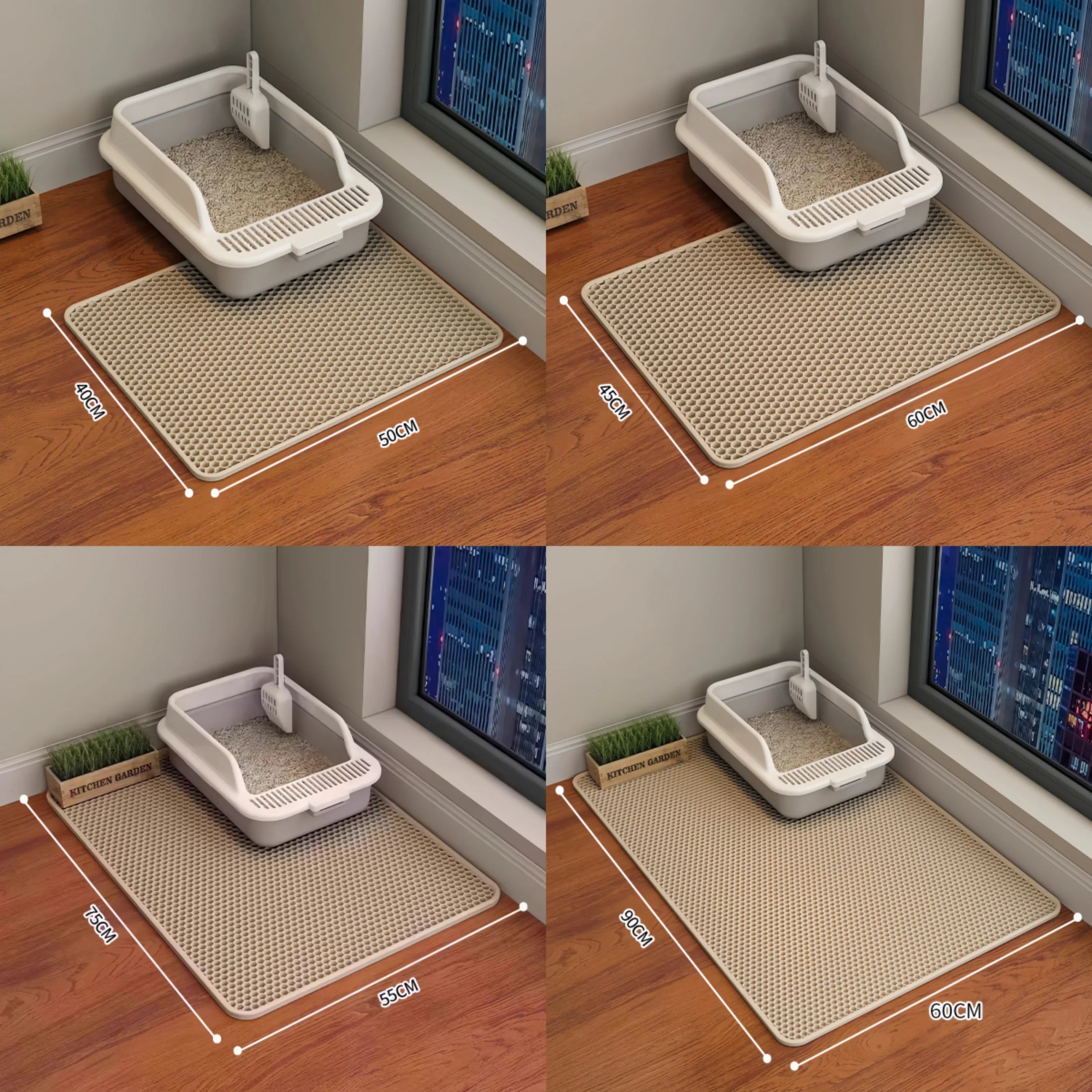 Large Double-Layer Waterproof Cat Litter Mat