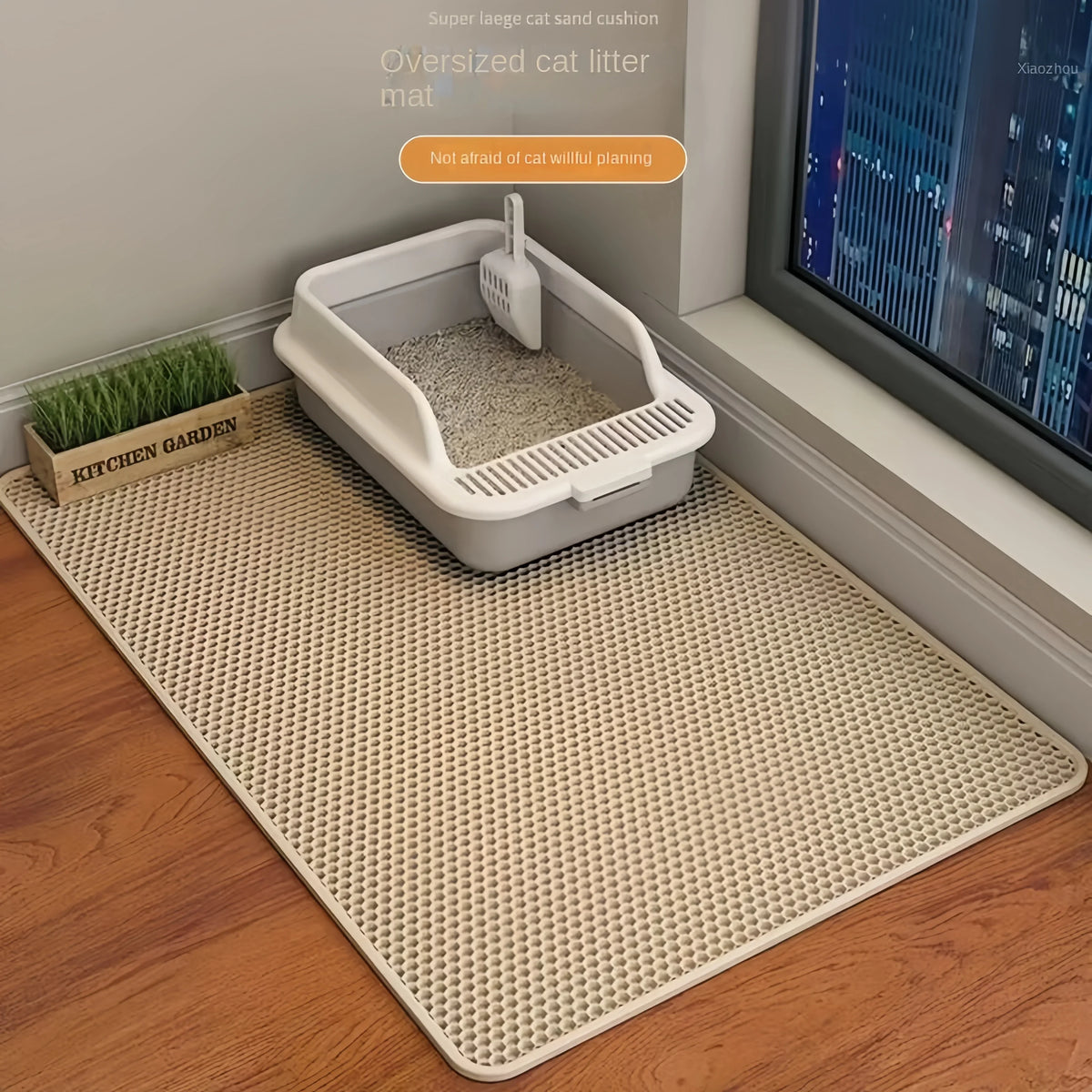 Large Double-Layer Waterproof Cat Litter Mat