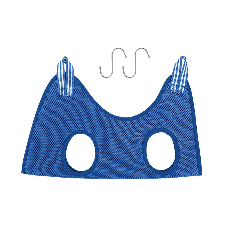Cat Grooming Restraint Hammock blue
