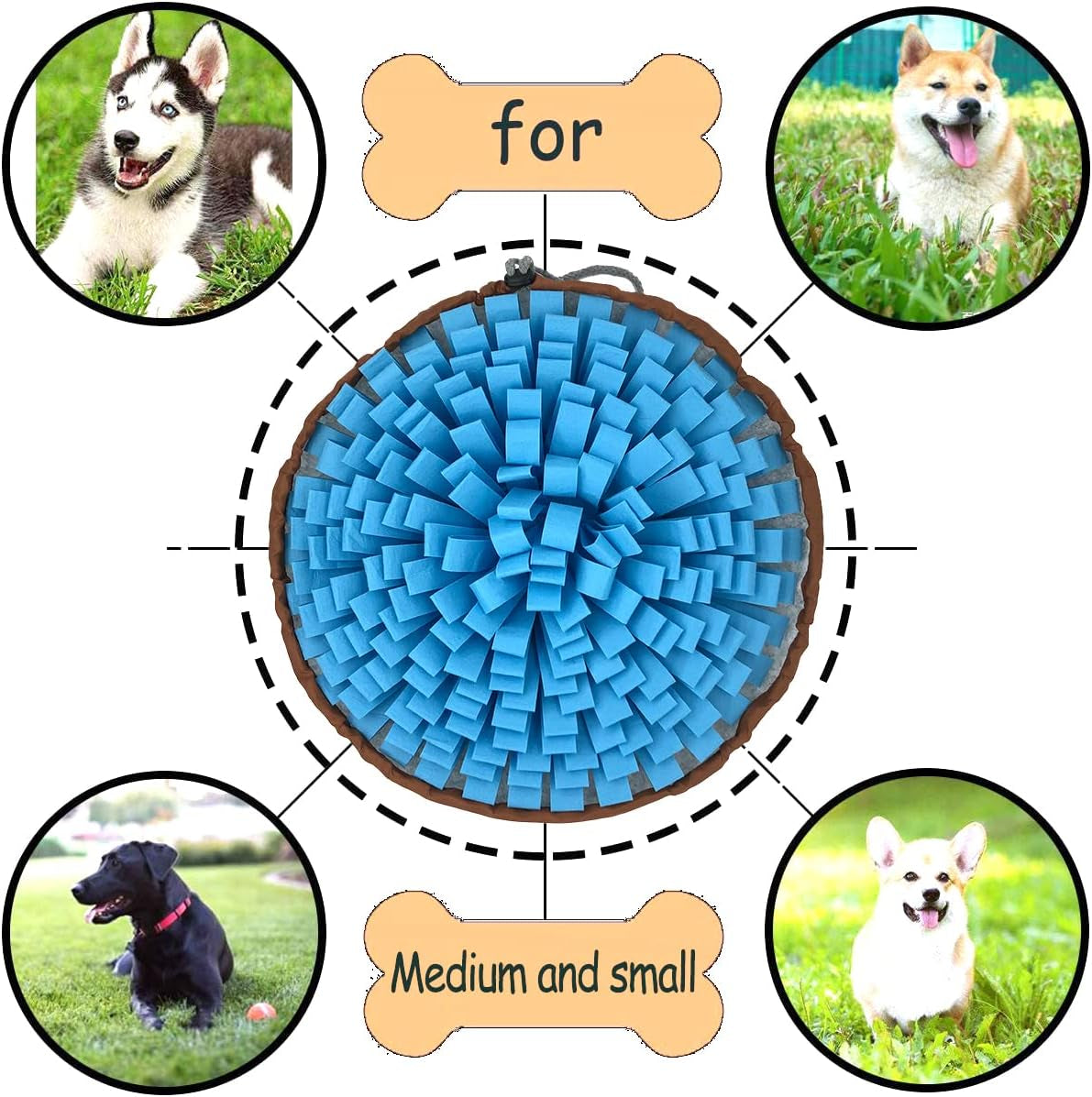 Dog Snuffle Mat — Slow Feeder & Foraging Mat for Boredom & Stress Relief