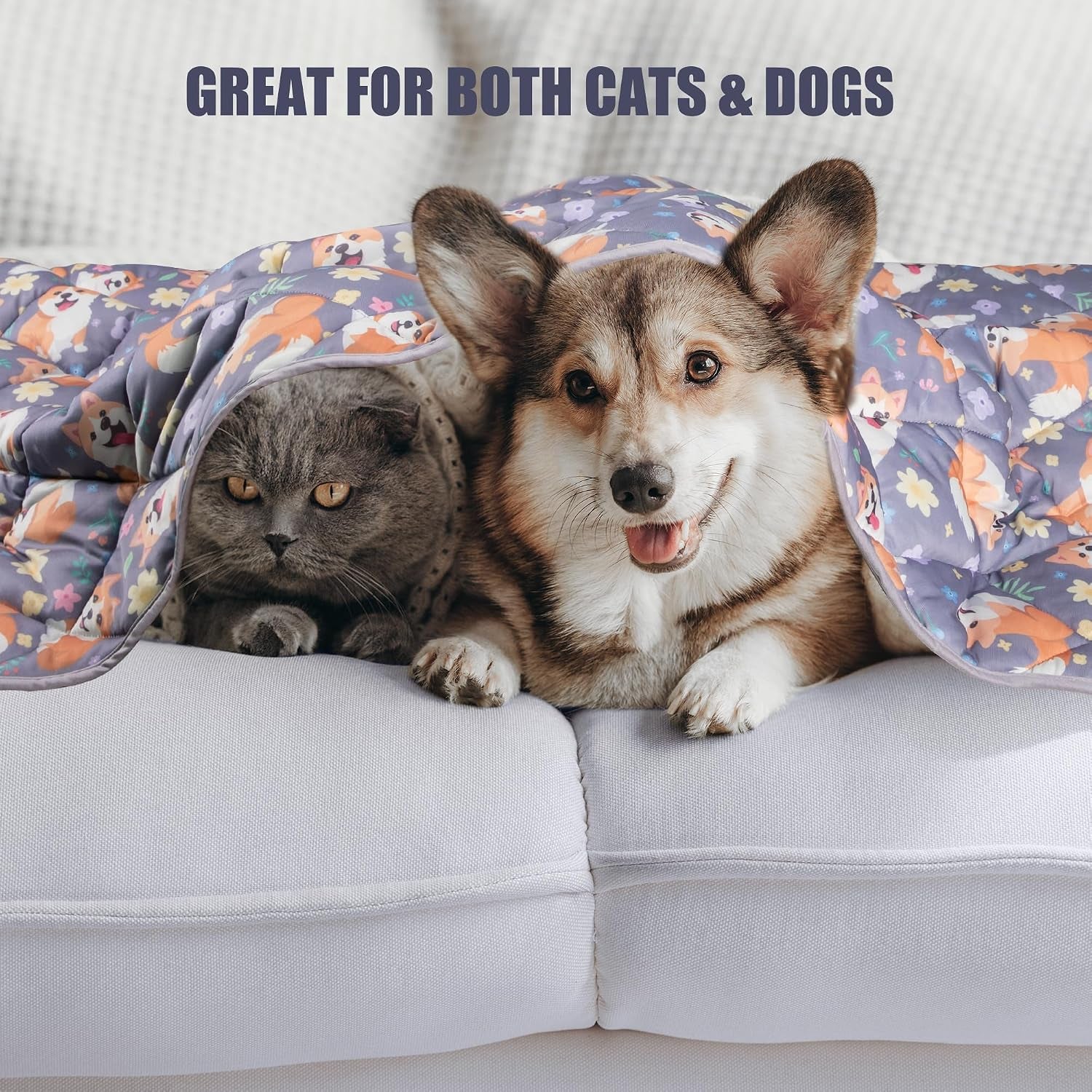 Pet Cooling Mat for Dogs & Cats — Self-Cooling Summer Pad, Washable & Reusable