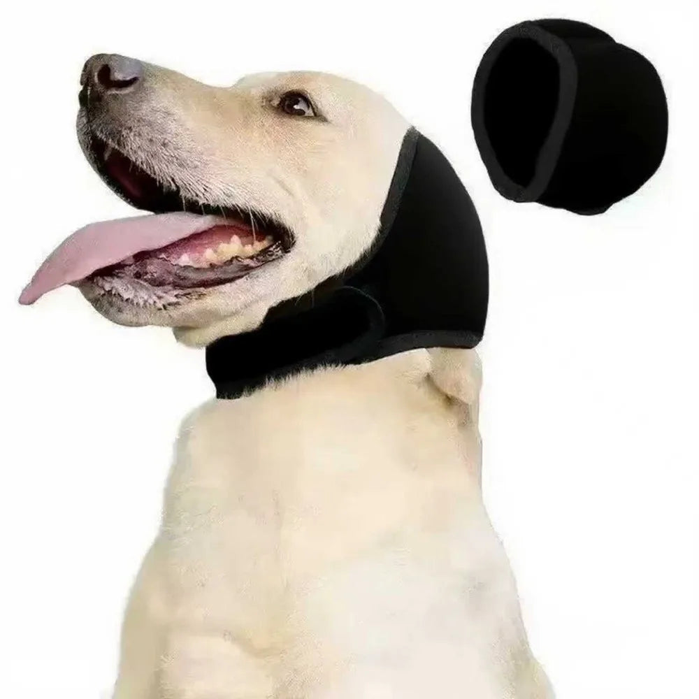 Dog Calming Earmuffs - Noise Reduction Hood for Storms & Fireworks