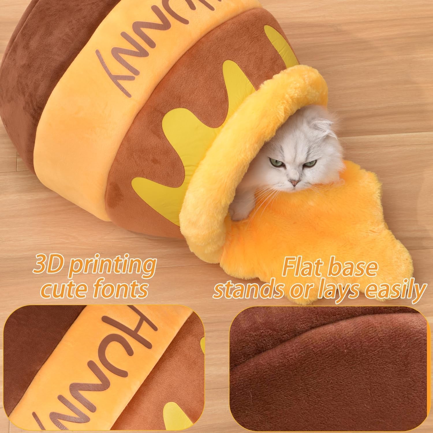 Honey Pot Cat Cave Bed - Soft Rebound Sponge Pet Nest