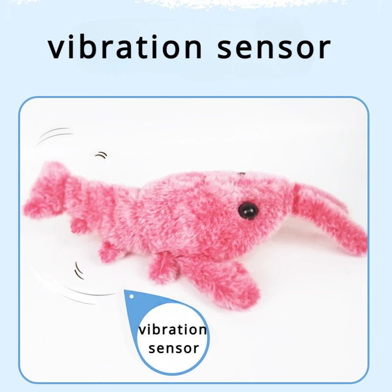 Electric Jumping Shrimp Cat Toy - USB Rechargeable