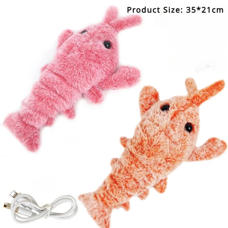 Electric Jumping Shrimp Cat Toy - USB Rechargeable