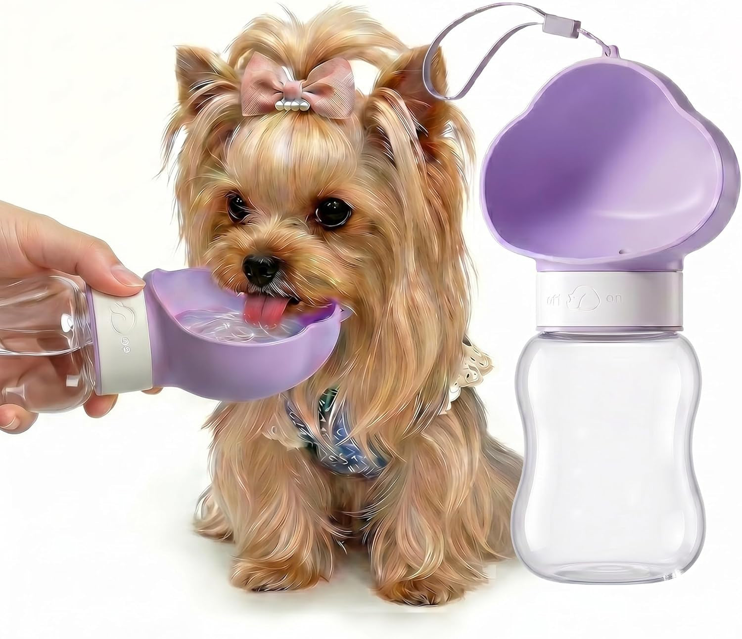Portable Dog Water Bottle — Leak-Proof Travel Dispenser with Bowl