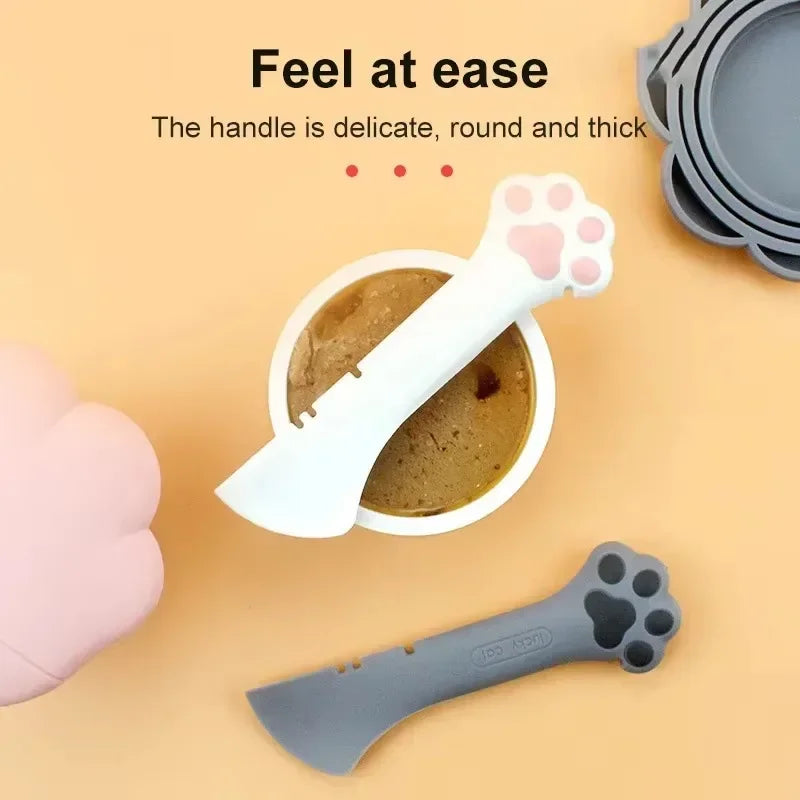 3-in-1 Pet Food Spoon & Silicone Can Lid Opener